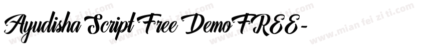 Ayudisha Script Free DemoFREE字体转换